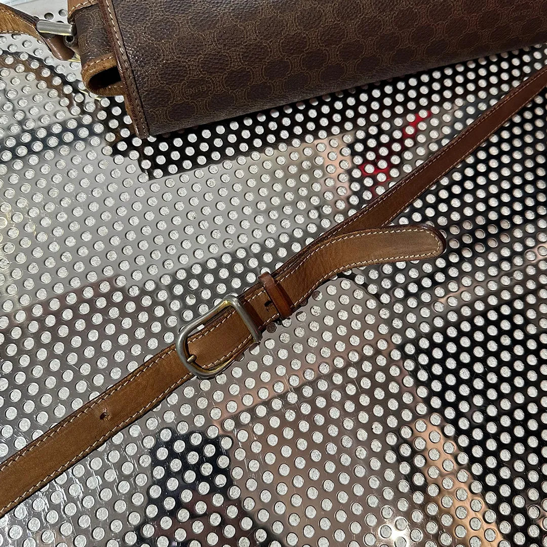 CELINE 90s ヴィンテージ マカダム柄 ショルダーバッグ ブラウン モノグラム オールドセリーヌ | UN/ARCHIVE