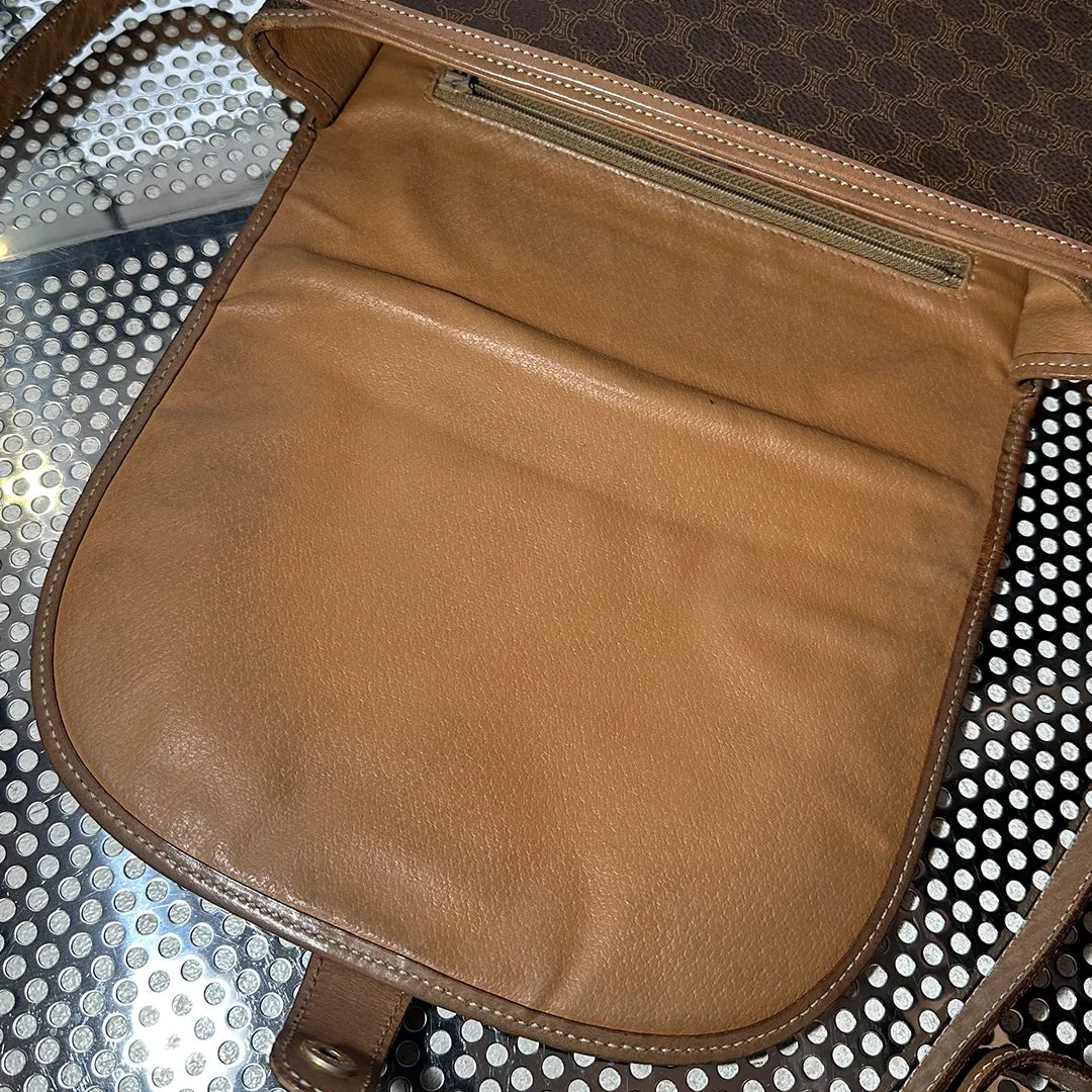 CELINE 90s ヴィンテージ マカダム柄 ショルダーバッグ ブラウン モノグラム オールドセリーヌ | UN/ARCHIVE