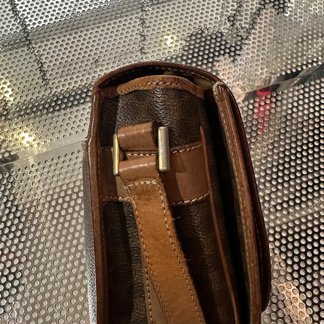 CELINE 90s ヴィンテージ マカダム柄 ショルダーバッグ ブラウン モノグラム オールドセリーヌ | UN/ARCHIVE
