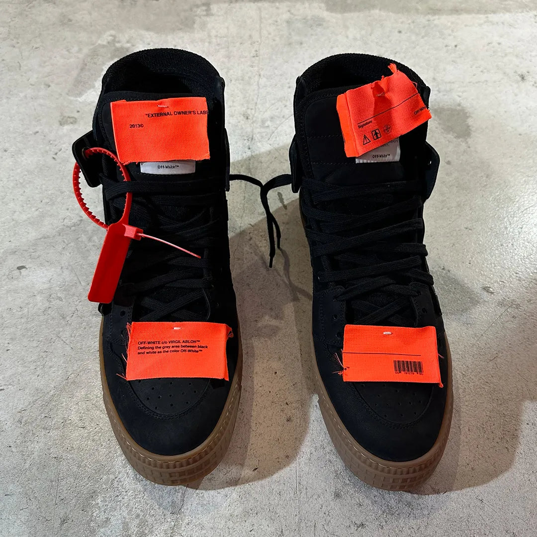 OFF-WHITE Cup Sole 3.0 High-Top Sneaker "Black/Gum" (EU44 / S Rank)