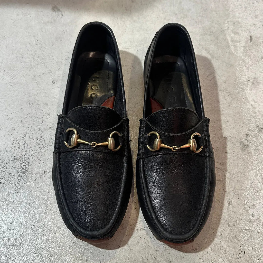 GUCCI ホースビット ドライビングシューズ ブラックレザー ゴールド金具 2010年代 アーカイブ サイズ41M | UN/ARCHIVE