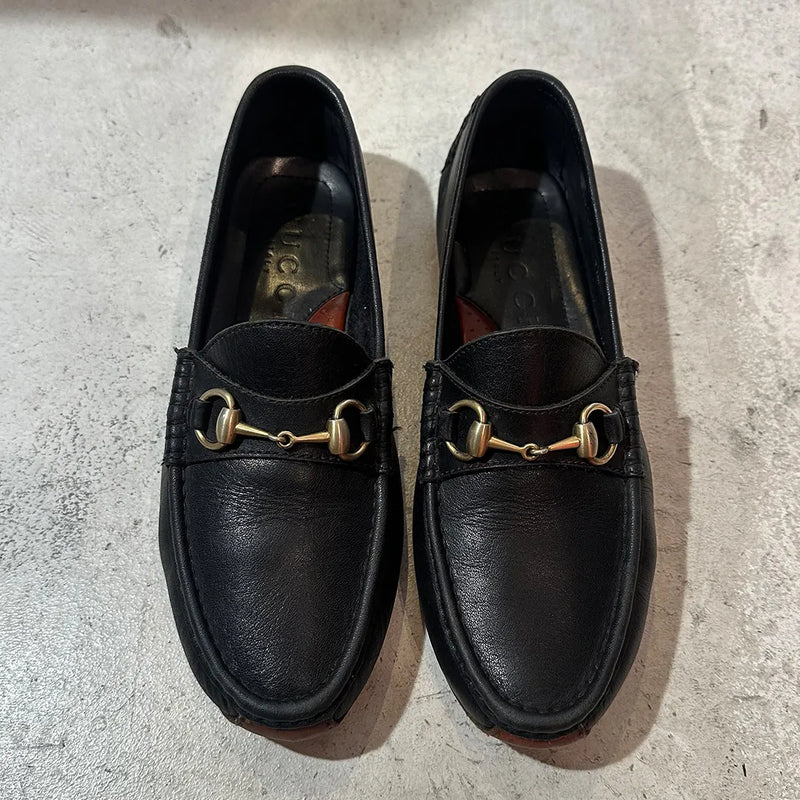 GUCCI ホースビット ドライビングシューズ ブラックレザー ゴールド金具 2010年代 アーカイブ サイズ41M | UN/ARCHIVE