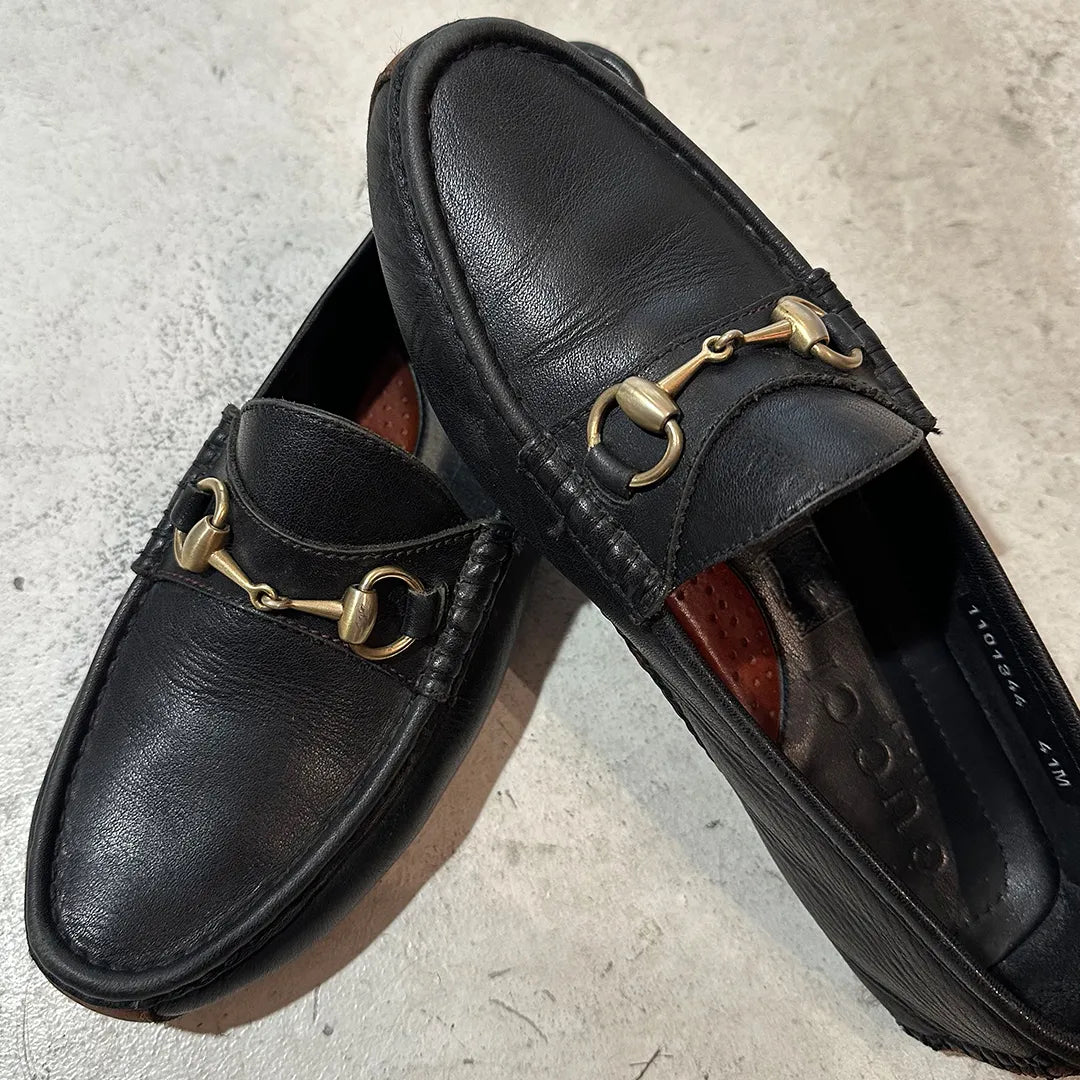 GUCCI ホースビット ドライビングシューズ ブラックレザー ゴールド金具 2010年代 アーカイブ サイズ41M | UN/ARCHIVE