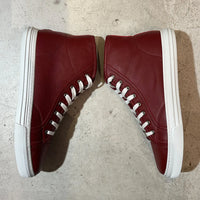 GUCCI 16SS-18FW アーカイブ マイクログッチシマ レザー ハイカットスニーカー Rosso レッド US8.5 付属品完備 | UN/ARCHIVE