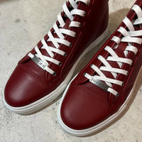GUCCI 16SS-18FW アーカイブ マイクログッチシマ レザー ハイカットスニーカー Rosso レッド US8.5 付属品完備 | UN/ARCHIVE