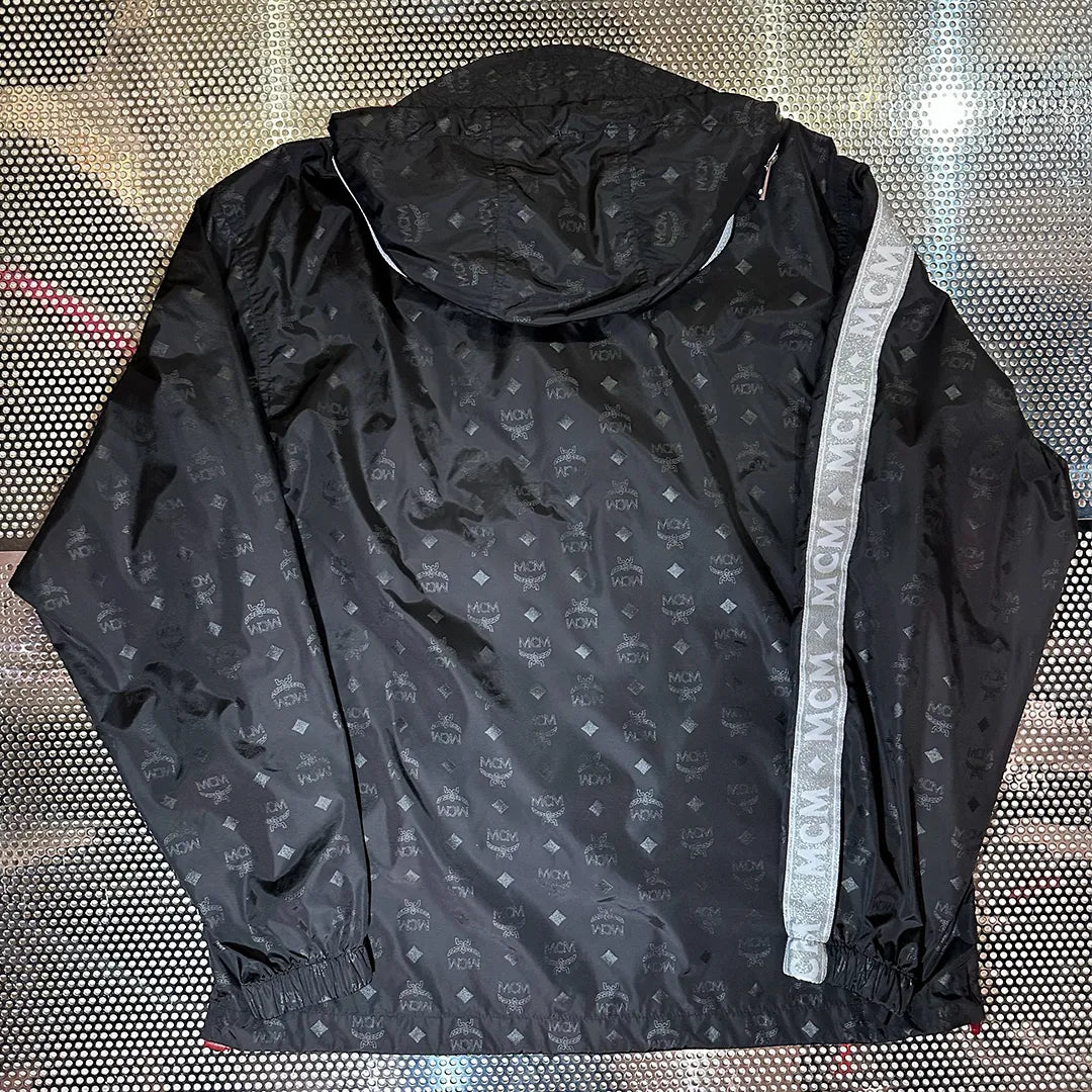 MCM Visetos Monogram Nylon Anorak Hoodie "Black" (Size S / A Rank)