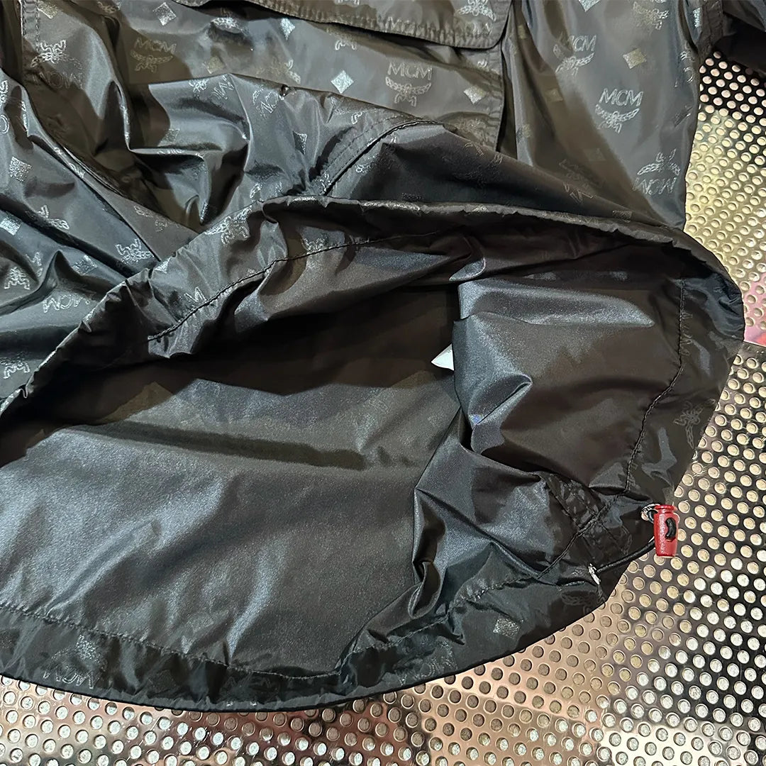 MCM Visetos Monogram Nylon Anorak Hoodie "Black" (Size S / A Rank)