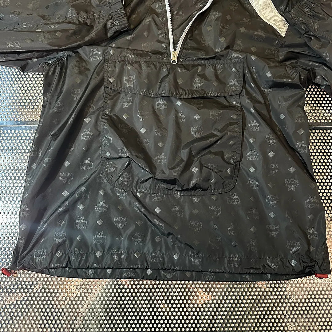 MCM Visetos Monogram Nylon Anorak Hoodie "Black" (Size S / A Rank)