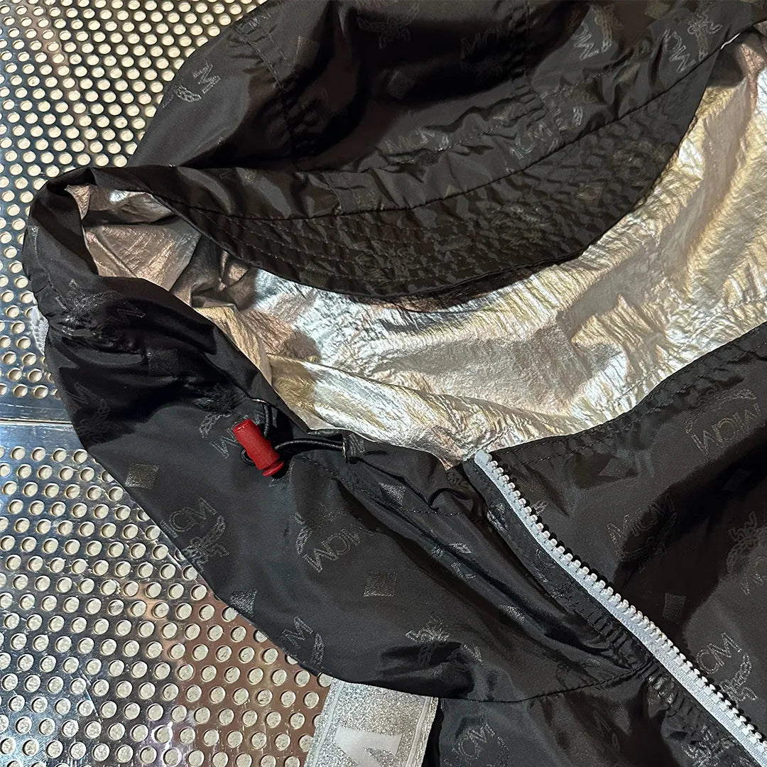 MCM Visetos Monogram Nylon Anorak Hoodie "Black" (Size S / A Rank)