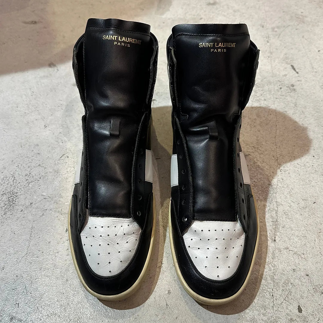 SAINT LAURENT SL/10H コートクラシック ハイカットスニーカー ブラック ホワイト EU43 アーカイブ | UN/ARCHIVE
