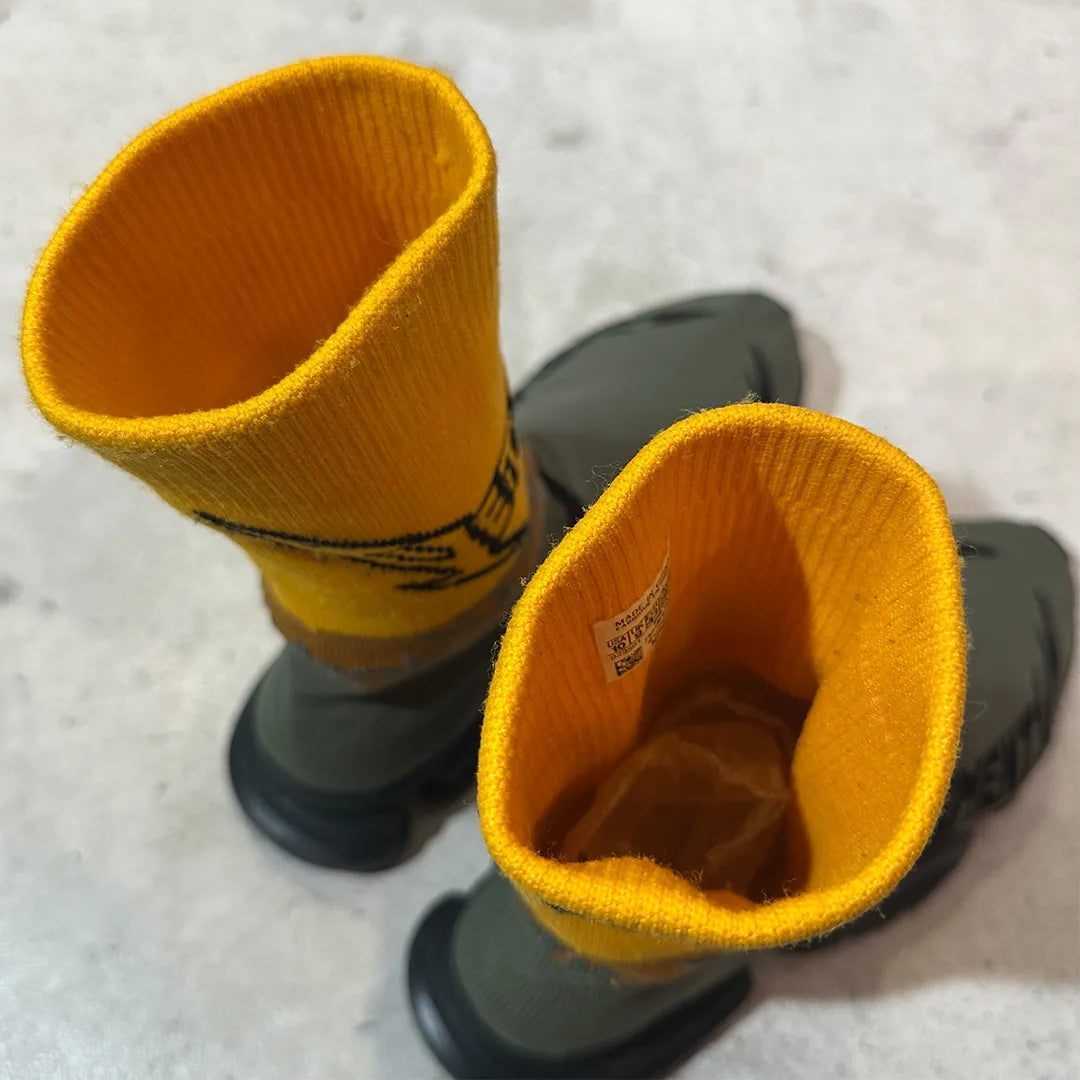 VETEMENTS × Reebok Demna Gvasalia Sock Runner "Olive/Yellow" (US10 / B Rank)