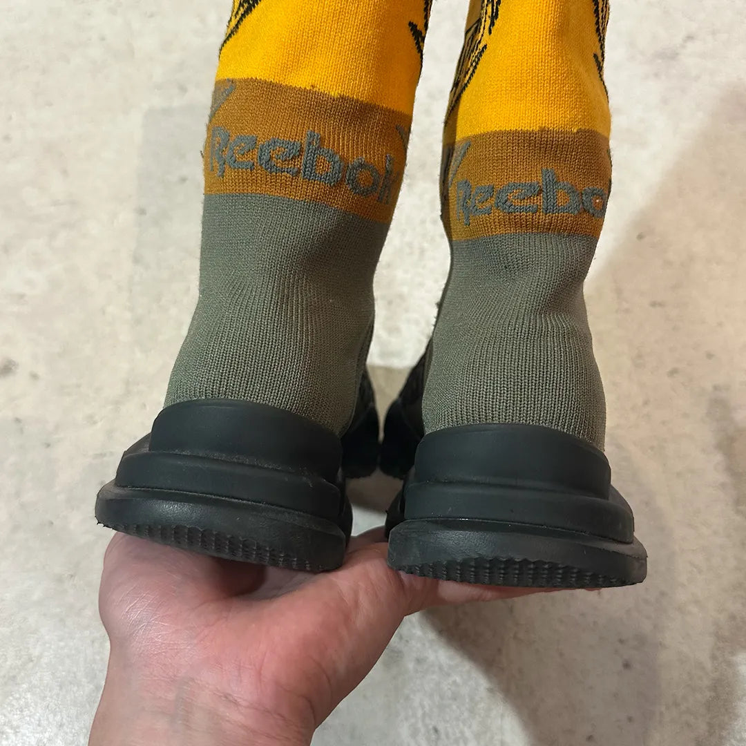 VETEMENTS × Reebok Demna Gvasalia Sock Runner "Olive/Yellow" (US10 / B Rank)