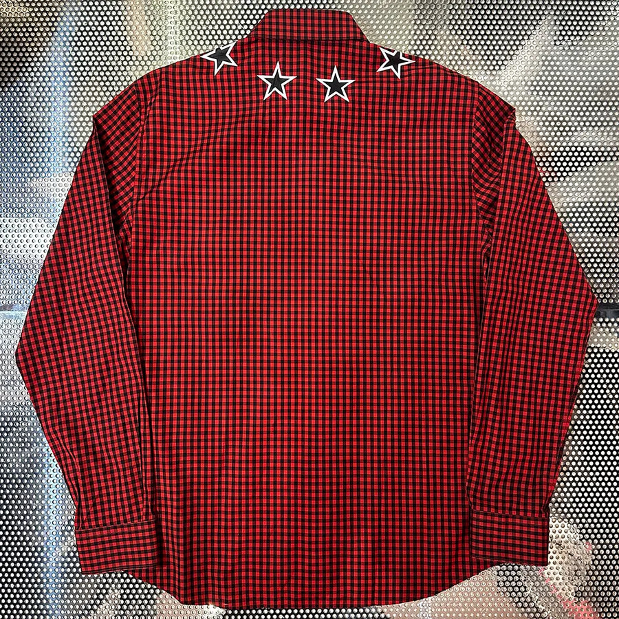 Star Print Gingham Check Shirt