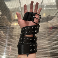 JIMMY CHOO アーカイブ スタースタッズ レザーベルト ブラック メタル サイズ95 | UN/ARCHIVE