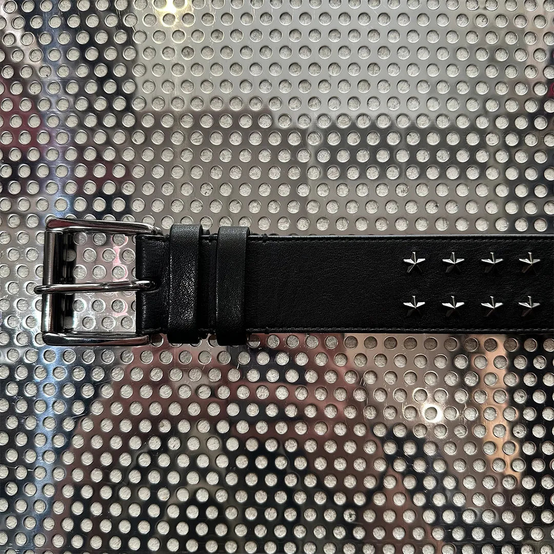 JIMMY CHOO アーカイブ スタースタッズ レザーベルト ブラック メタル サイズ95 | UN/ARCHIVE